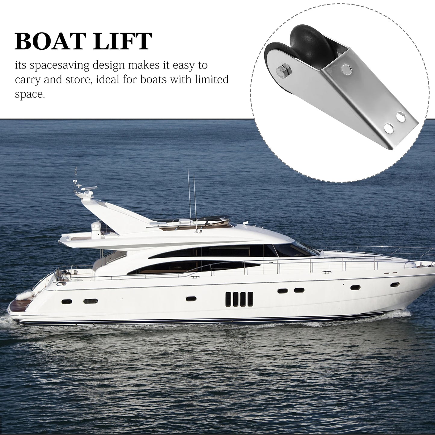 Stainless Steel Anchor Bracket Bow Anchor Roller Boat Trailer Winch Stand Yacht Accessories Rubber Lift Roller Boat Lift