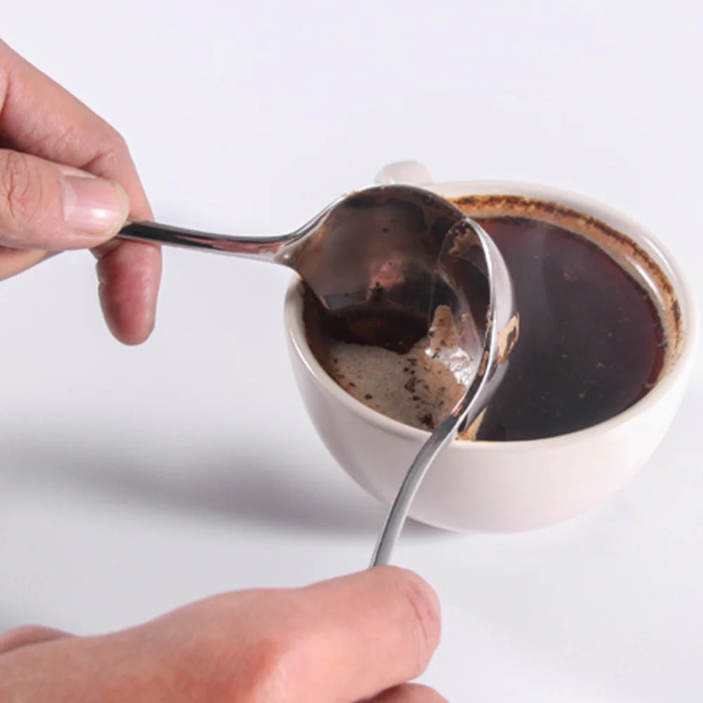 Stainless Tasting Spoon Long Handle Cupping Spoons Dessert Spoon Coffee Stirring Spoon Tea Cup Spoon Food Spoon