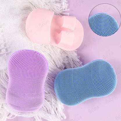 Facial Silicone Facial Cleansing Brush Handheld  Facial Deep Cleansing  Exfoliator Blackhead Pore Cleaner Skin Care TooL