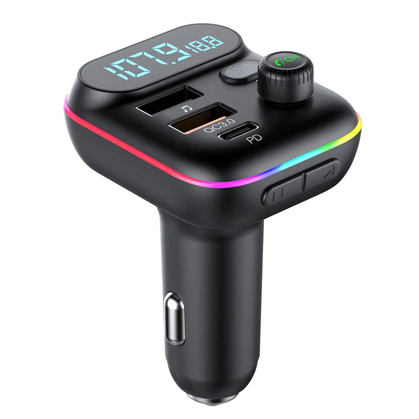 Car Bluetooth FM Transmitter Bluetooth 5.0 FM Transmitter USB PD Car Fast Charger Electronic Accessories