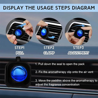 30-Day 4ML Car Air Freshener Air Outlet Perfume Clip Odor Eliminator Air Freshener Car Interior Odor Removing Fragrance Perfume