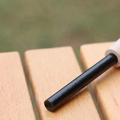 Outdoor flint camping equipment, wilderness survival tools, firearms, round wooden handles, torches, cigarette accessories tool