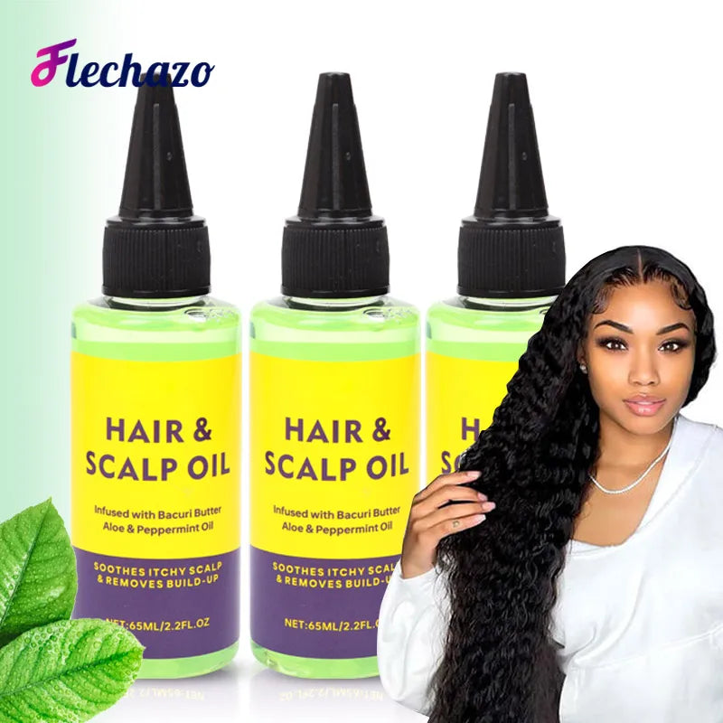 Hair Scalp Oil 65Ml Anti Drynes Soothes Itchy Scalp And Removes Product Build Up Infused With Bacuri Butter Aloe&Peppermint Oil
