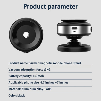 Magnetic Car Phone Holder Mount 360°Rotation N52 Strong Magnetic for iPhone 12-16 Android Smartphone Vacuum Adsorption Bracket