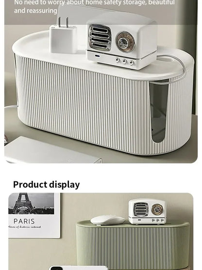 Portable Cable Management Organizer Box for Power Strips and Cord for Power StripsTV Computer Wires Hider Box for Home Office