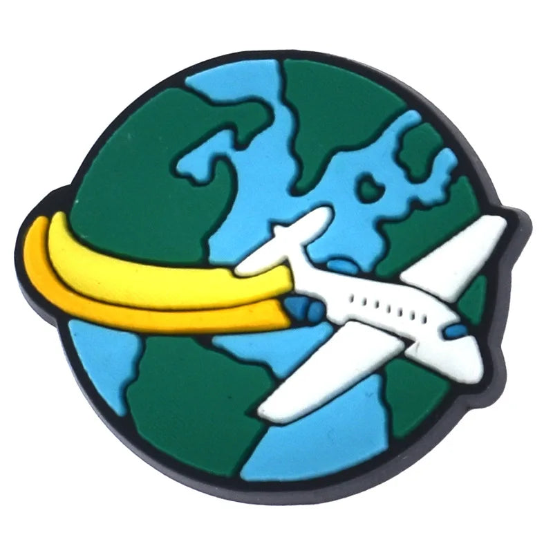 Airplane Shoe Charms for Crocs Accessories Charms Clogs Bubble Slides Shoe DIY Decoration Kids Party Gifts