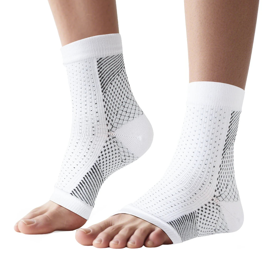 1Pair Neuropathy Socks - Compression Diabetic Toeless Foot Sleeves for Ankle Gout, Plantar Fasciitis Relief Brace for Men Women