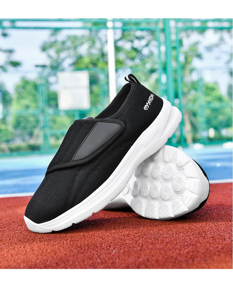 Diabetic Shoes for Men Wide Width Walking Shoes Slip-On Orthopedic Shoes for Swollen Feet Foot Pain Relief Cushion Sneakers