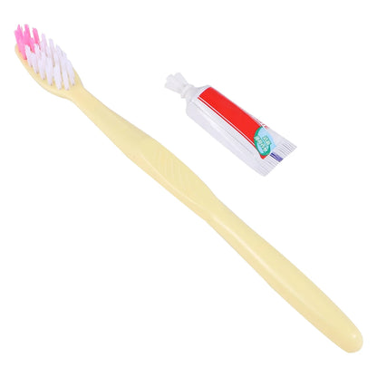 100 Pcs Hotel Accessories Hotel Individual Portable Individually Wrapped Manual With Toothpaste Plastic Travel Toothbrush