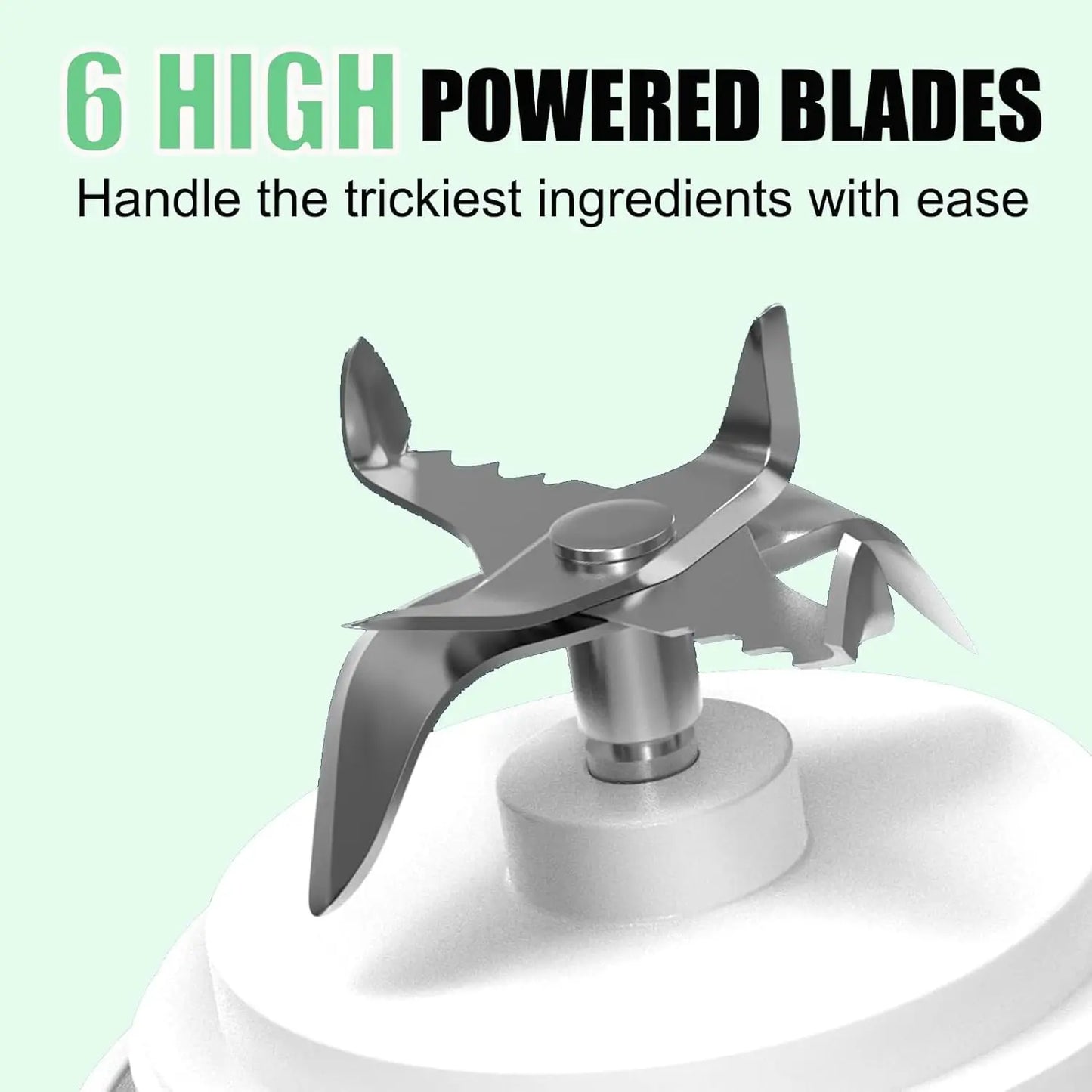 Portable Blender for Smoothies Shakes Juice Personal Small Mini Glass Mixer USB Rechargeable Electric Handheld Watter Bottle