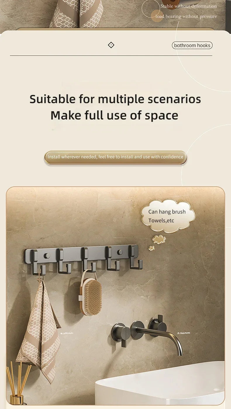 Hooks Over The Door 6 Hooks Clothes Coat Hat Towal Hanger Bathroom Organizer Rack By Hanger Holder Home Kitchen Accessories