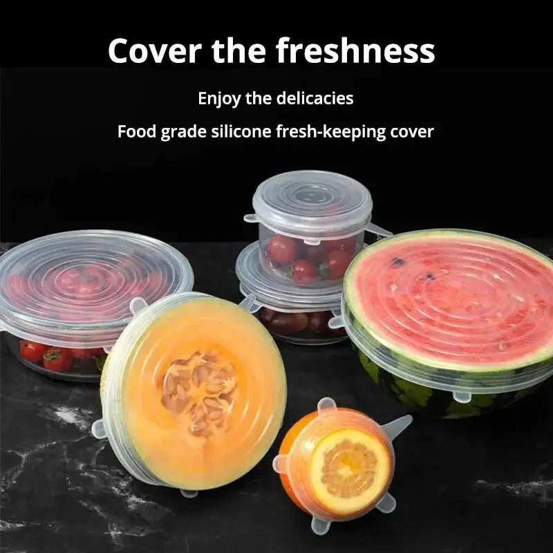 Silicone Cover Stretch Lids Reusable Durable and Expendable Lids Silicone Covers for Fresh Food Leftovers Keep Food Fresh