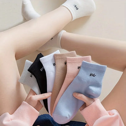 5 pairs of short sports socks for one sale, comfortable and breathable short socks sock