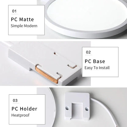 LED Ceiling Light Modern Small Round 6W 9W 13W 18W 24W 110V 230V Led Panel Light For Toilet Porch Utility Room Bathroom Lamps