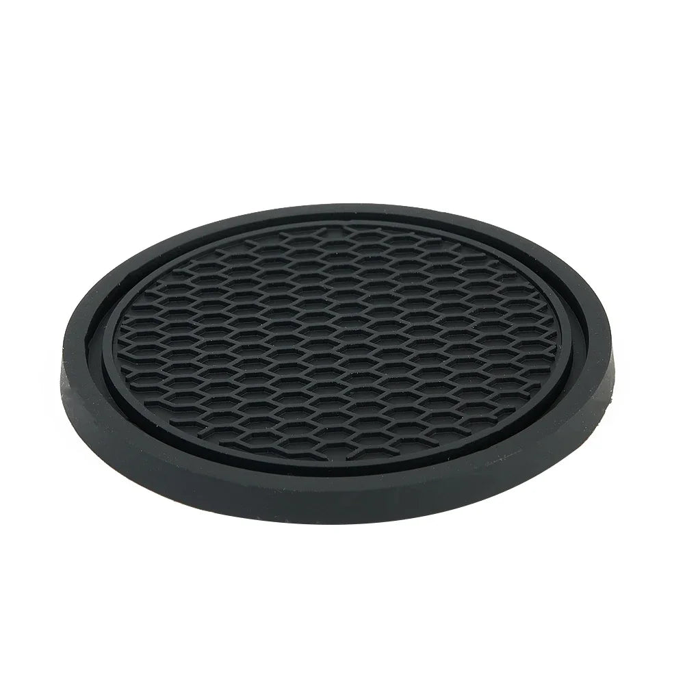 2pcs Black Car Auto Cup Holder Anti Slip Insert Coasters Pads Interior Accessories For Most Cups Accessories