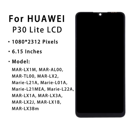 6.15" For HUAWEI P30 Lite LCD Digitizer Touch Screen For HUAWEI P30 Lite for Huawei Nova 4E LCD Screen Digitizer Assembly Part
