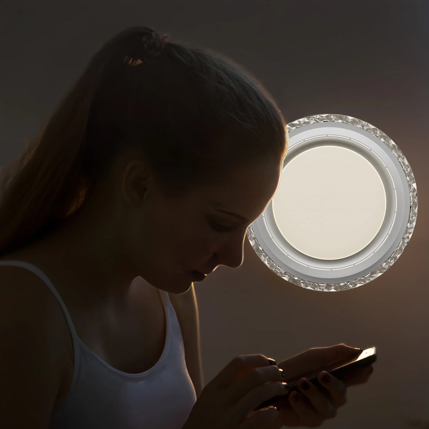 Smart Dimming Ceiling Fan with Light Energy-saving Modern 3-in-1 Ceiling Lamp Fan Home Lighting Led Ceiling Light Fixture