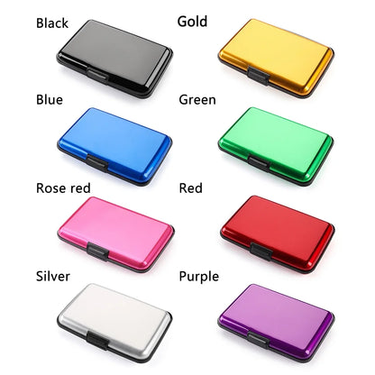 Aluminum Anti-Theft Wallets RFID Blocking Credit Card Holder RFID Wallet Metal Waterproof ID Card Case Coin Purse for Men Women