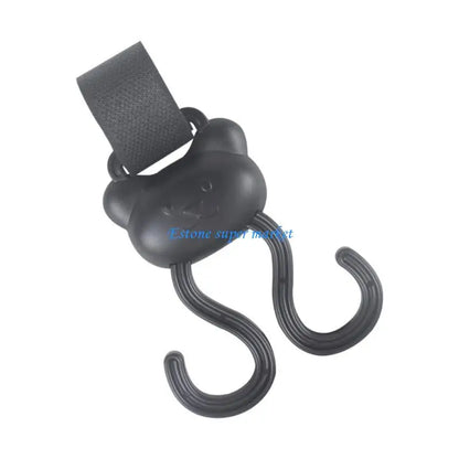 090B Adjustable Strollers Accessory Hanger Clip Double Hook Designing Easy Installation No Tool Required for Busy Parents
