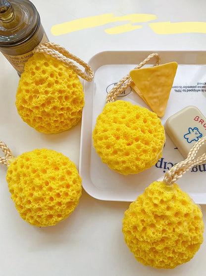 Cheese Bath Ball Japanese Super Soft Lovely Sponge Bath Towel Ladies Children Bath Flower Bath Honeycomb Blister Bath Magic