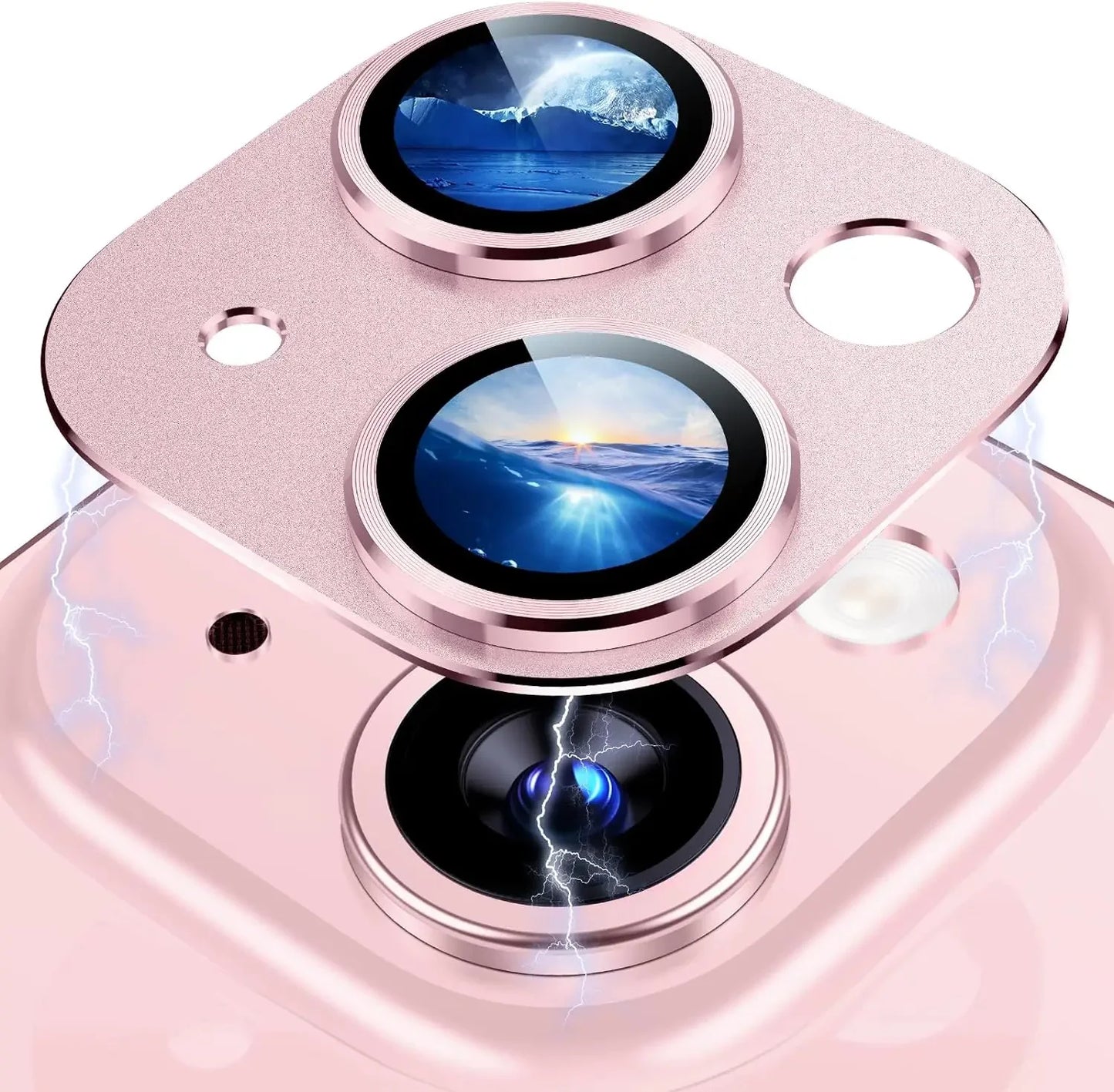 Blue Camera Lens Protection Cover For IPhone 16 15 Pro Max 16 Plus 13 12 Mini 14 13 Pro Max Tempered Glass Protector Accessories