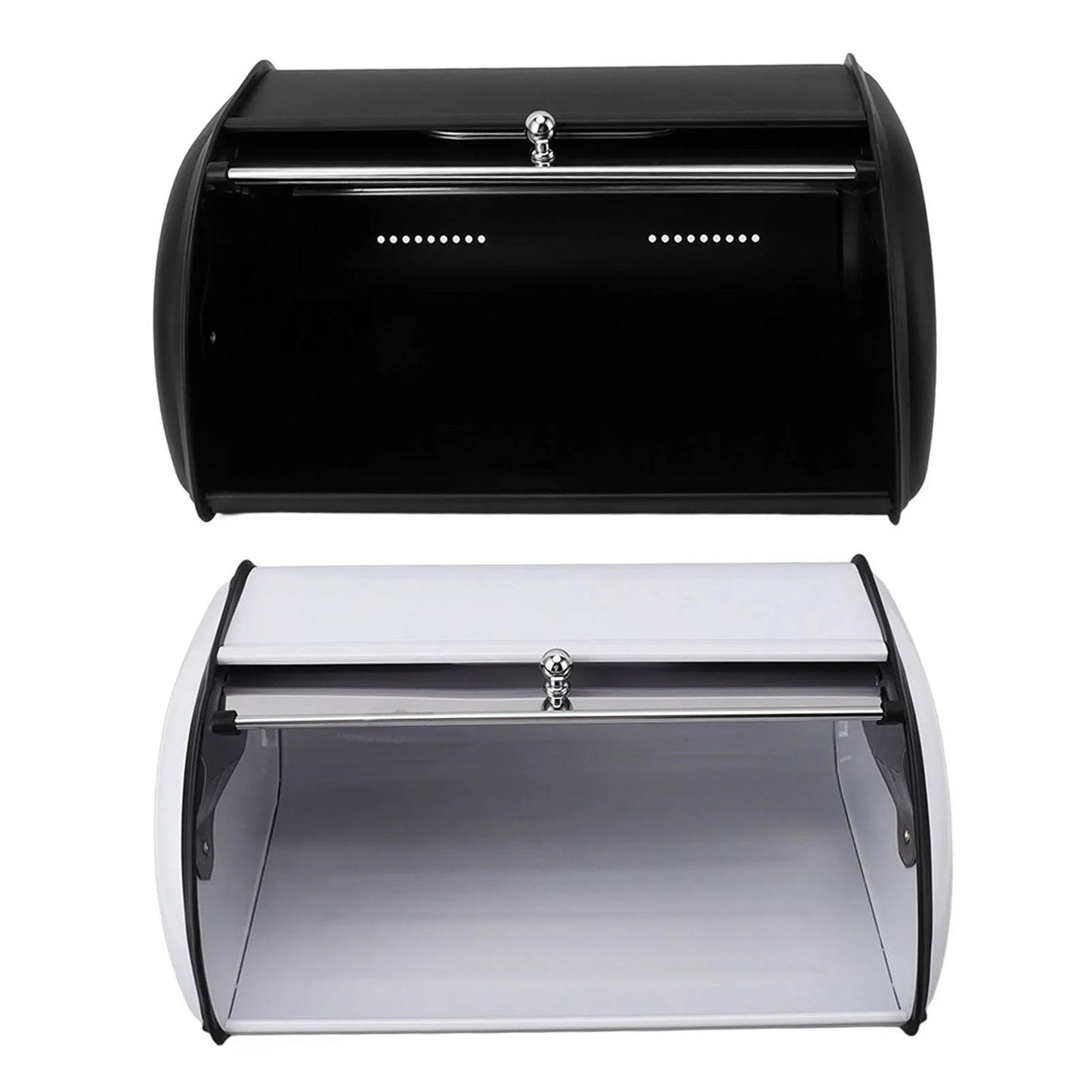 Bread Storage Holder Bread Bin Bread Box Bread Holder Storage Container With Small Window for Kitchen Countertop Iron Bread Bin