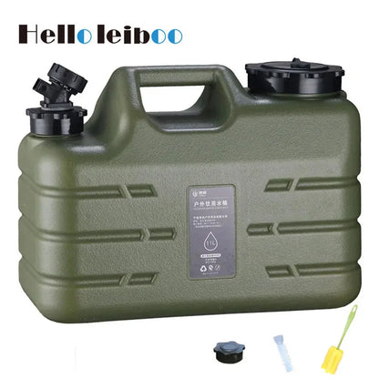 11L Water Bucket Large Capacity Portable Drinking Water Canister with Detachable Faucet No Leakage for Outdoor Travel Driving