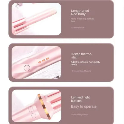 Automatic Rotating Curling iron PTC heated Professional Curling iron Portable Air rotating negative ion wave curling iron