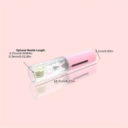 Aqua Derma Roller Microneedling wtih 105 Fine MicroNeedles Serum Delviery Applicator Wheel Skin Beauty Lip Booster Nursing Tools