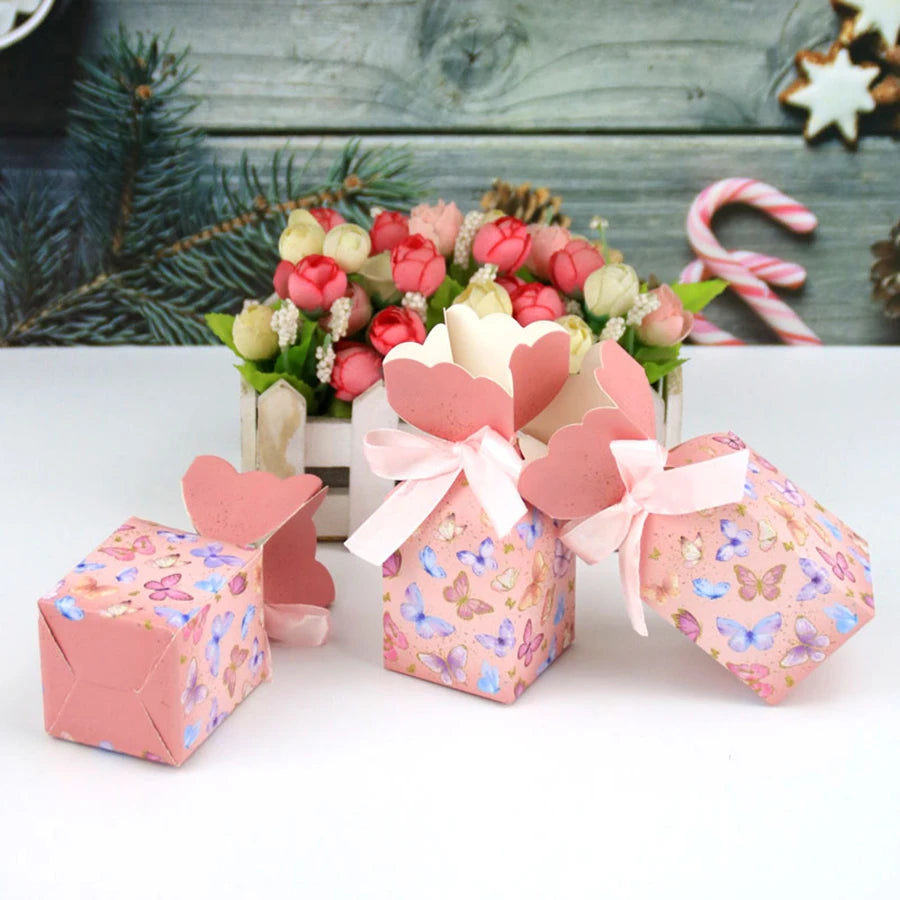 25PCS Butterfly Party Favors Box Birthday Party Candy Boxes Bridal Shower Party Supplies Decoration