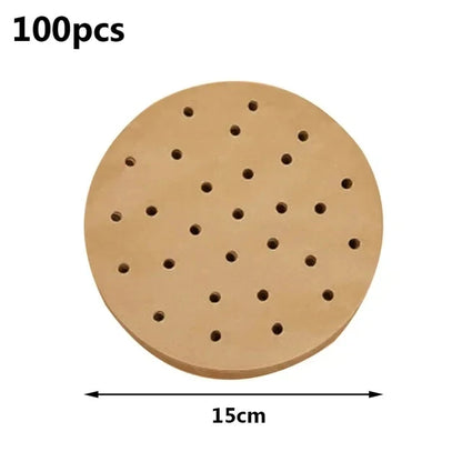 100pcs Air Fryer Liners Non-Stick Air Fryer Mat Disposable Oil Paper Parchment Paper Disposable Liner Home Kitchen Consumables