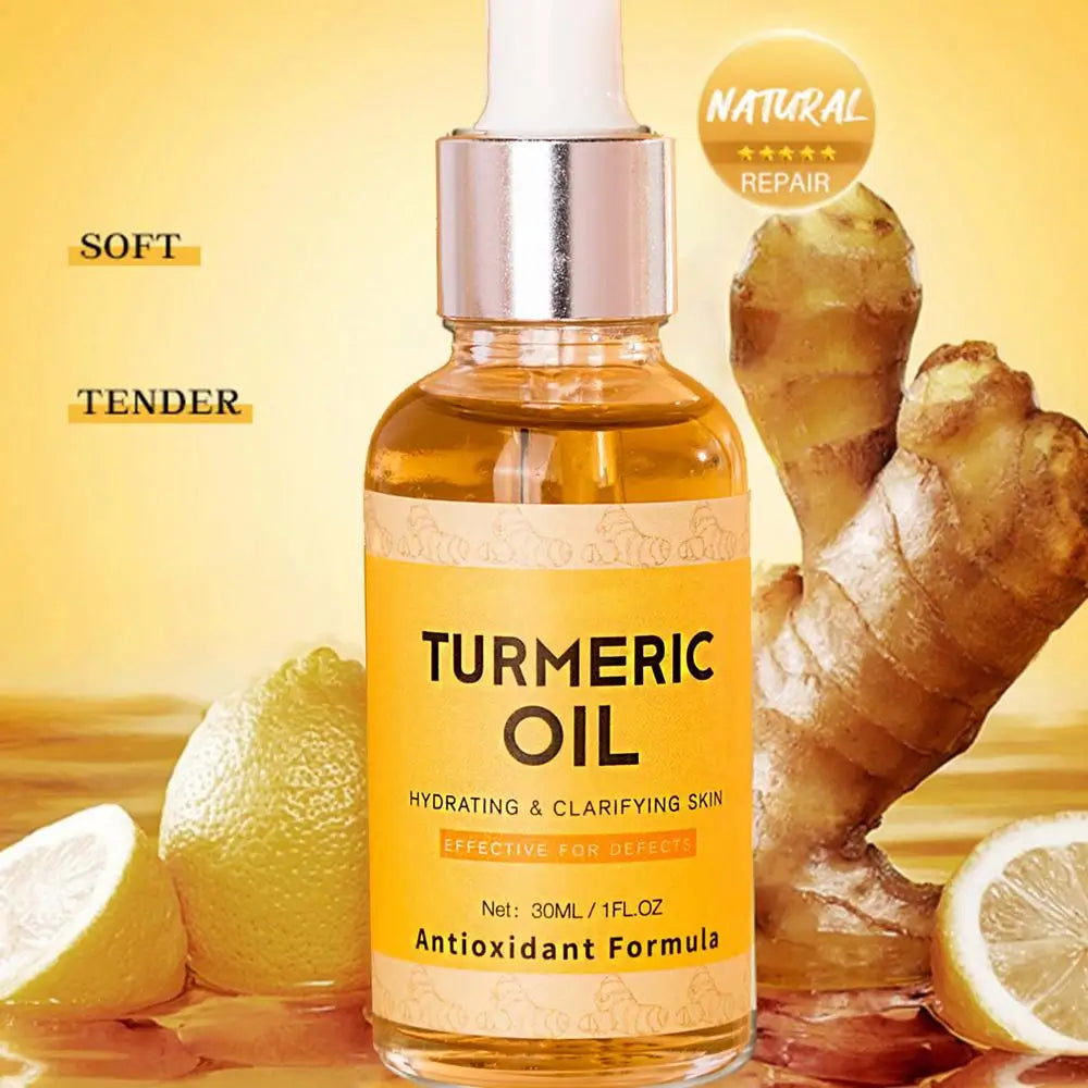 30ml Turmeric Oil Facial Turmeric Serums Deep Moisture Serums Turmeric Freckle Whitening Serum Nourish Smooth Face Skin Care