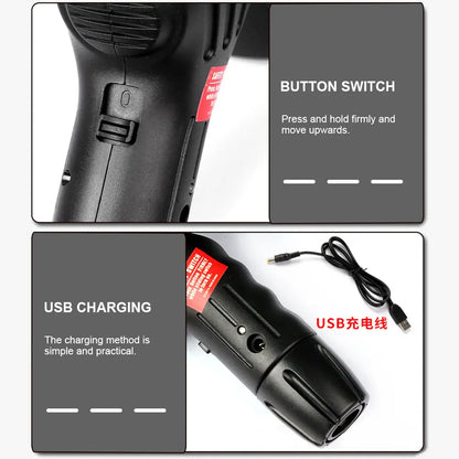 Electric Cordless Grass Trimmer Length Adjustable Rechargeable Lawn Mower Portable Mini Lawn Mower USB Charging for Garden/Lawn