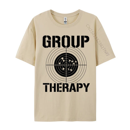 Men T-shirts Group Therapy Casual T-Shirt Retro Normal Cotton Men Tops Tees Casual Clothing Shirt Top Quality