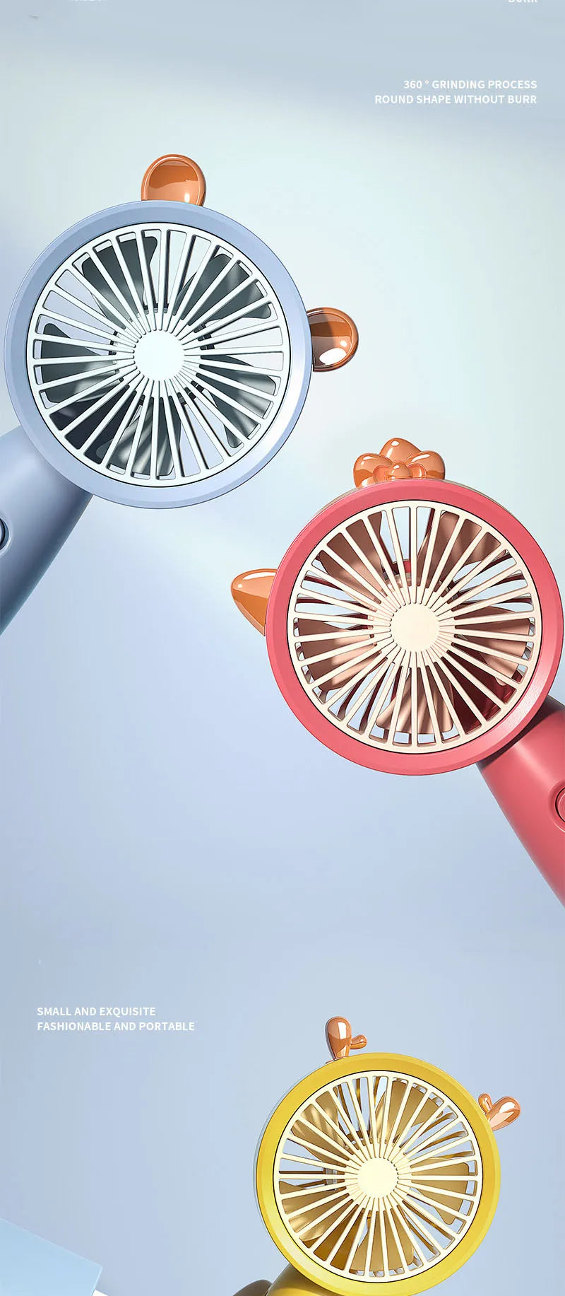 USB Handheld Small Electric Fan Summer Student Desktop Portable Handheld Mini Small Electric Fan