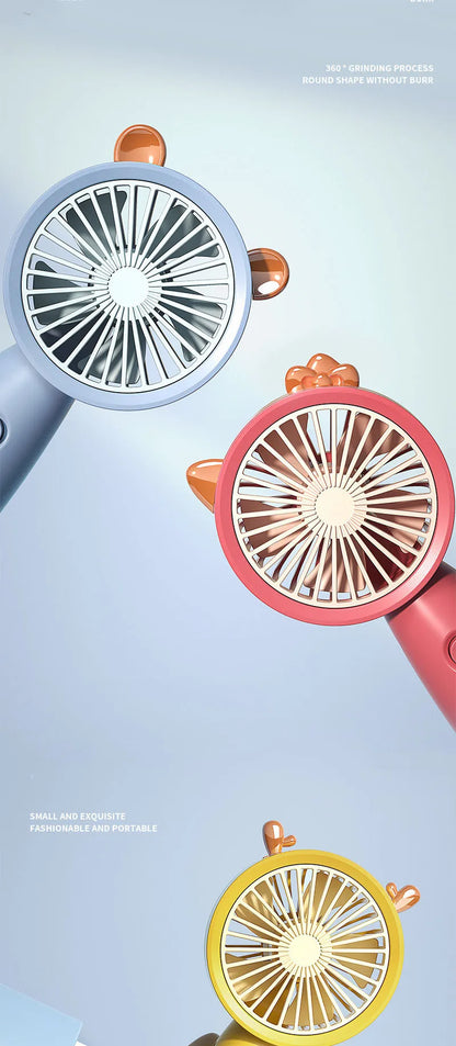 USB Handheld Small Electric Fan Summer Student Desktop Portable Handheld Mini Small Electric Fan