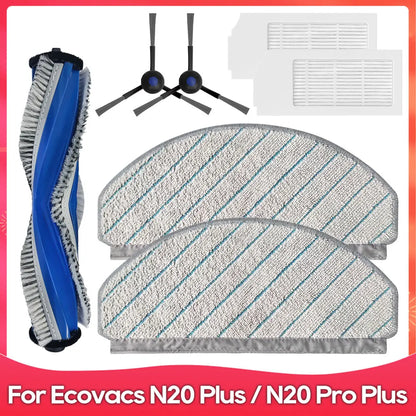 Fit for ( Ecovacs N20 / N20 Plus / N20 Pro Plus / N20+ ) Part Accessory Mop Filter Roller Side Brush Robot Vacuum Cleaner Kit