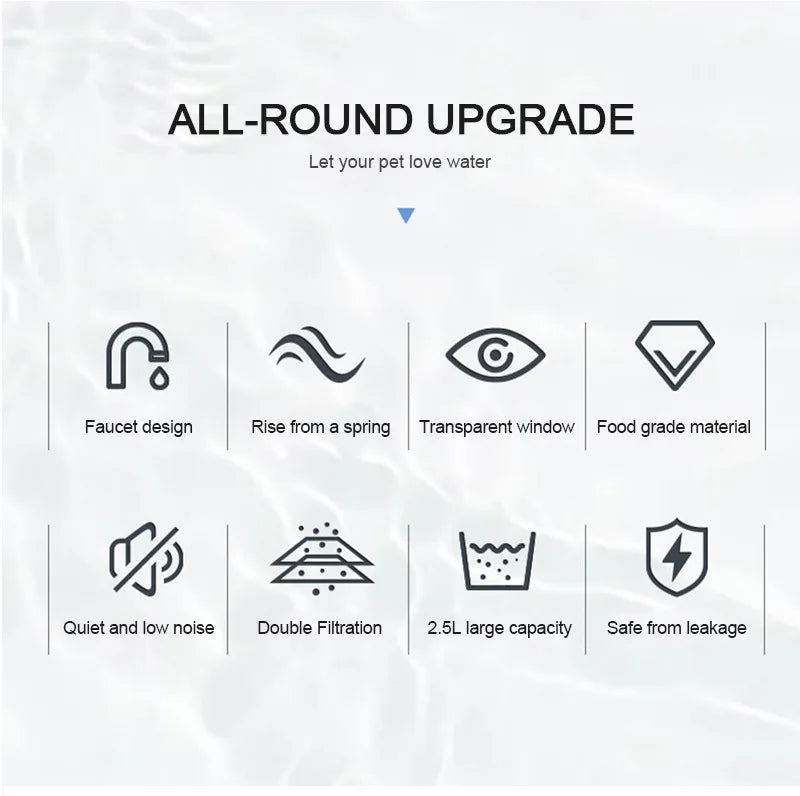 Stainless Steel Pet Water Feeder Cat Automatic Water Fountain USB Electric Mute for Cat Dog Filter Fountain Smart Drinking Bowl