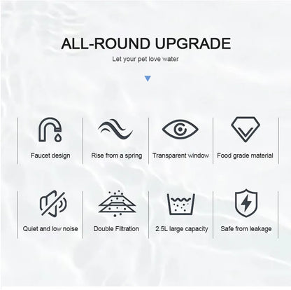 Stainless Steel Pet Water Feeder Cat Automatic Water Fountain USB Electric Mute for Cat Dog Filter Fountain Smart Drinking Bowl