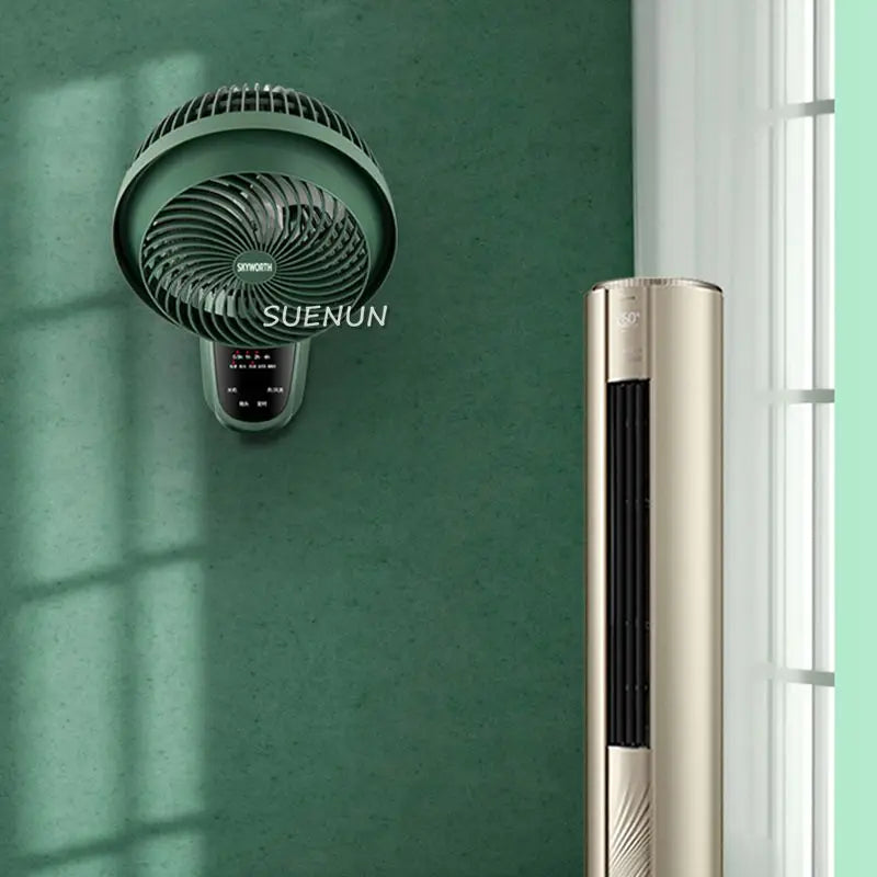 Air circulating wall fan Wall mounted household wall mounted electric fan Kitchen Toilet Non perforated wall electric fan Remote