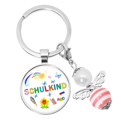 School Child Enrollment Cute Girl Gift Guardian Angel Keychain School Child School Bag School Lucky Charm