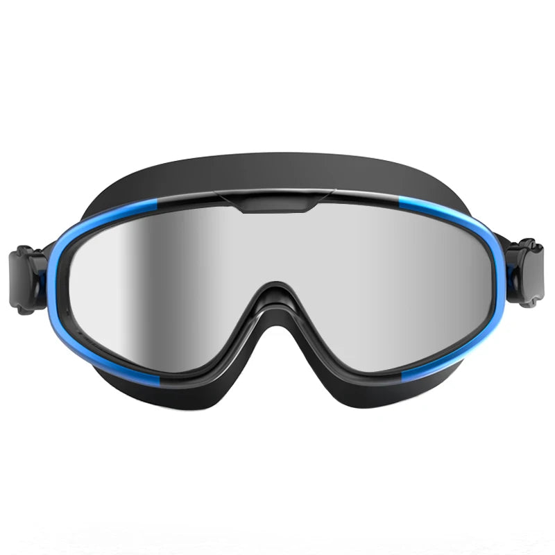 Large Frame Swimming Goggles Anti Fog Waterpoof Swimming Goggles for Men Women Swimming Pool Beach Silicone Swimming Goggles