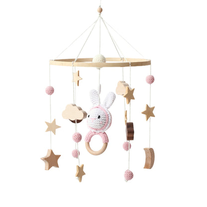 Baby Mobile Crib Bed Bell Musical Rattles Toys Soft Felt Cartoon Animal for Infants Nursery Mobiles Forest Animals Crib Toys