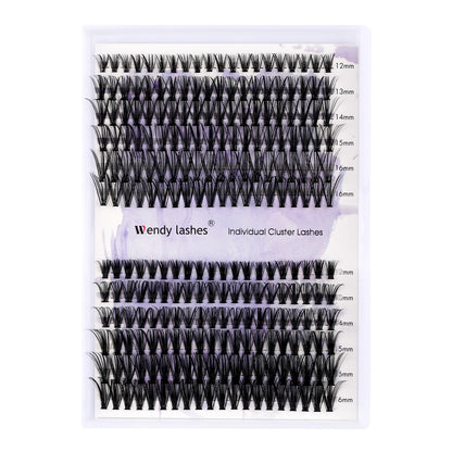Wendy DIY Lash Extension Kit With 0.07 Thickness 280 PCS Lash Clusters Lash Bond And Seal Lash Glue Remover And Lash Tweezers