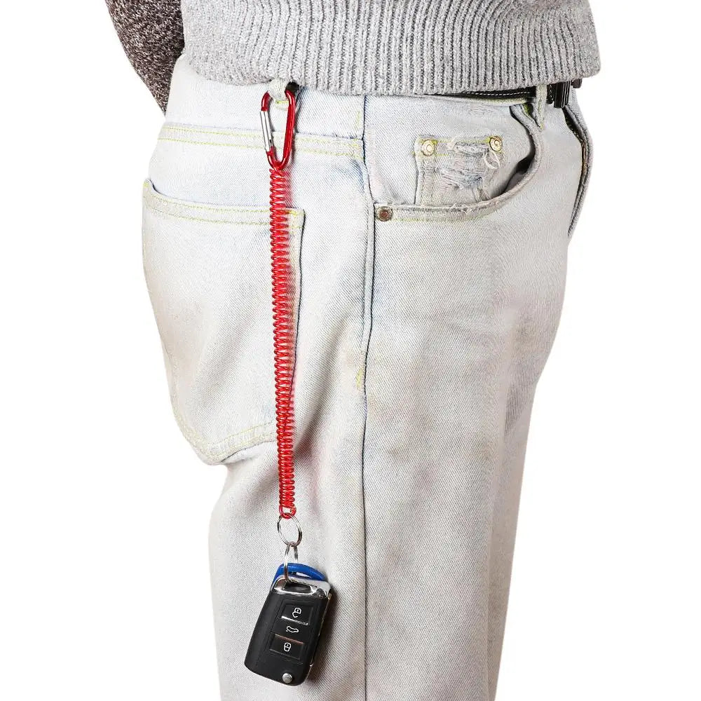 Gear Tool Outdoor Hiking Camping Anti-lost Phone Keychain Portable Fishing Lanyards Camping Carabiner Spring Elastic Rope