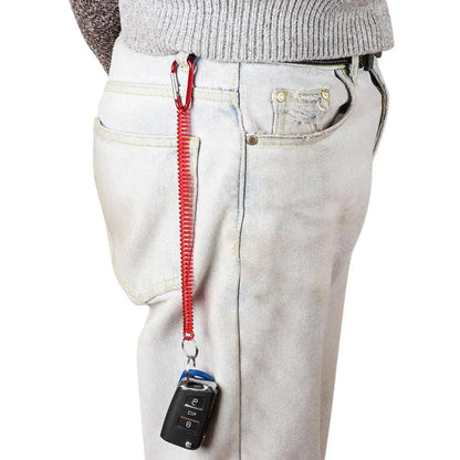 Gear Tool Outdoor Hiking Camping Anti-lost Phone Keychain Portable Fishing Lanyards Camping Carabiner Spring Elastic Rope