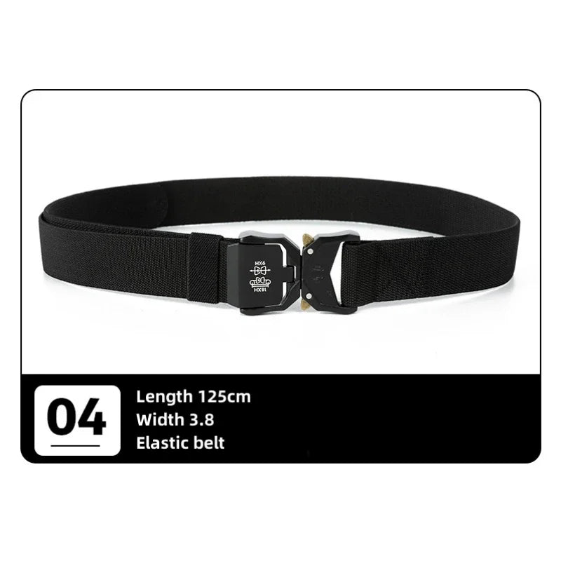 New Tactical Belt Quick Release Elastic Belt Casual Tooling Training Belt Men's Trousers Belt