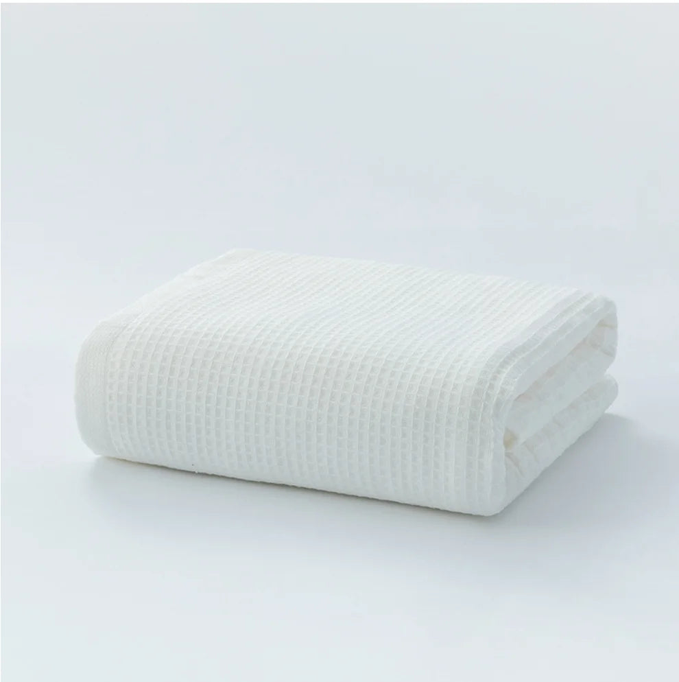 100% Cotton Double Layer Waffle Terry Bath Towel Soft Shower Towels Beach Towels Home Bathroom Towel For Adults