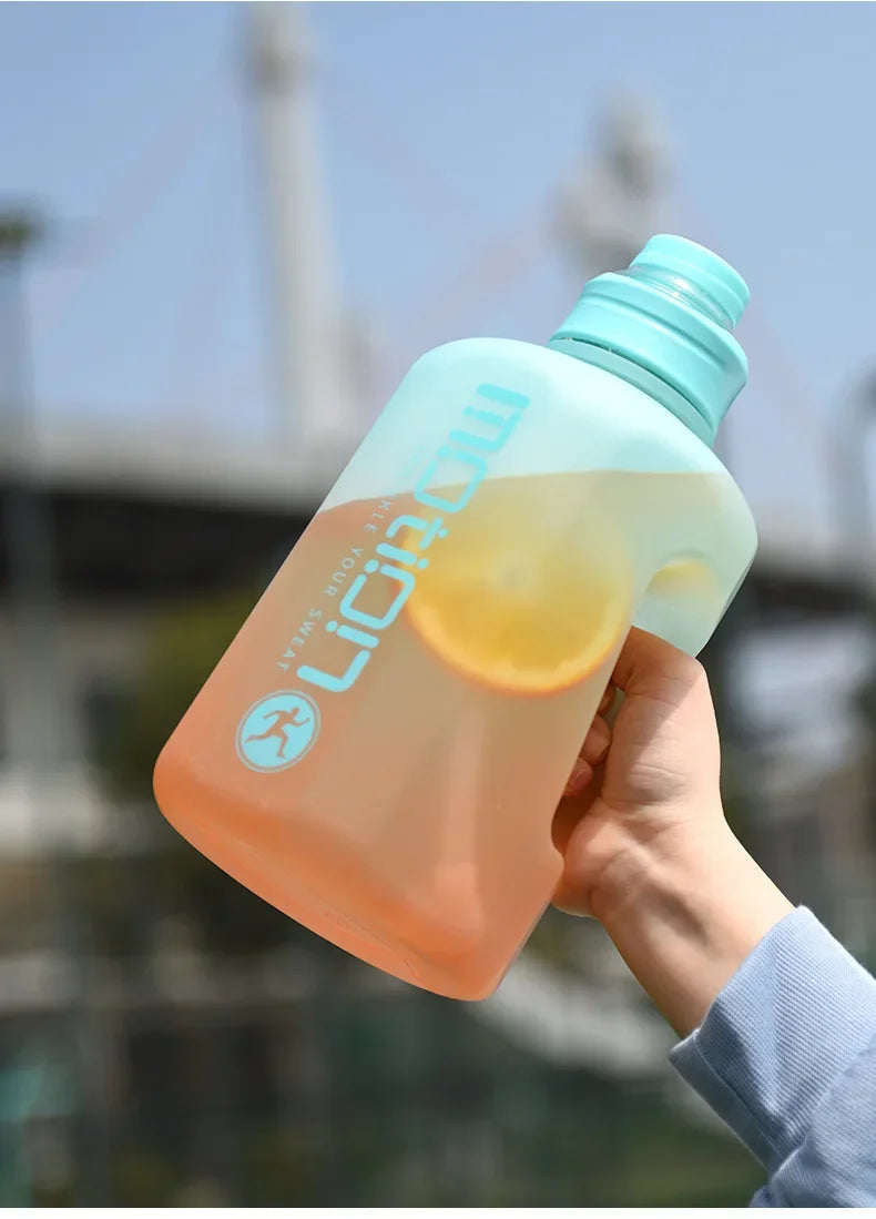 2 Liter Sports Water Bottle With Straw Large Capacity Fitness With Scale Gradient Kettle Outdoor Plastic Portable Water Bottle