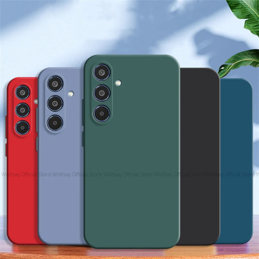 For Samsung Galaxy M35 Case Samsung Galaxy M15 M35 M55 5G Cover TPU Shockproof Liquid Silicone Phone Cover Samsung Galaxy M35